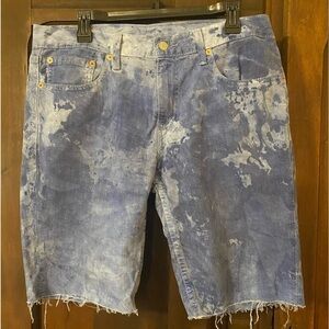 Levi Men’s 511 Slim CutOff Distressed Denim Shorts Waist 33